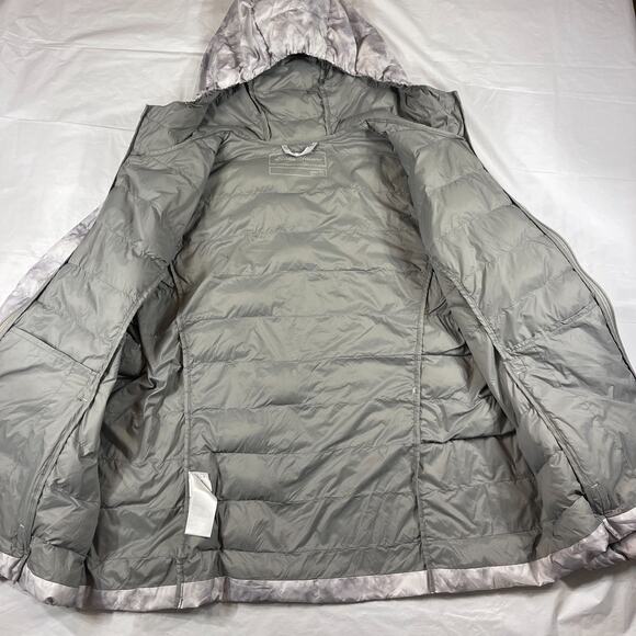 Eddie Bauer EB650 Down Puffer Jacket Women’s 2XL Gray Hooded Full Zip - Picture 7 of 10